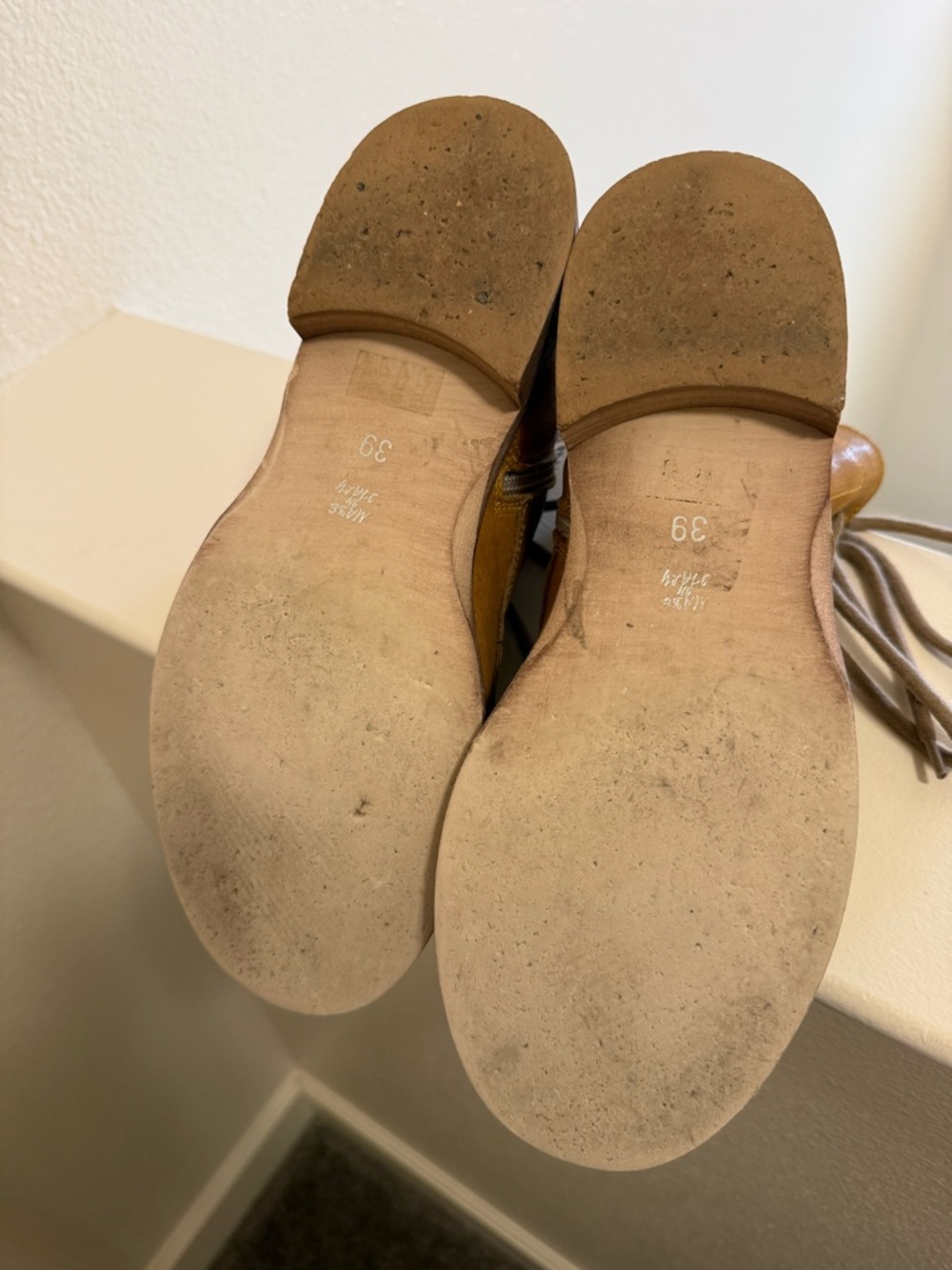 Free People Tan Lace-Up Combat Booties - Picture 5 of 6